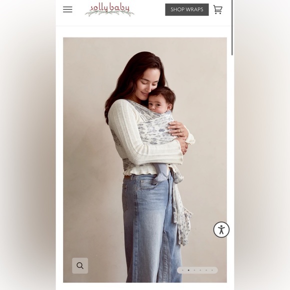 Solly Baby Bleu Toile Wrap - Picture 2 of 8